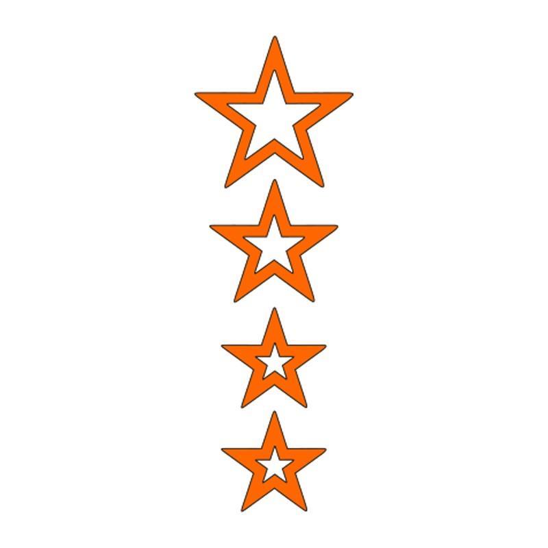 Cg F.turuncu Yıldızlı Çamurluk Üst Sticker