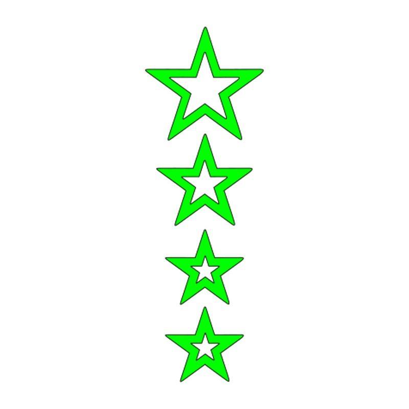 Cg F.yeşil Yıldızlı Çamurluk Üst Sticker