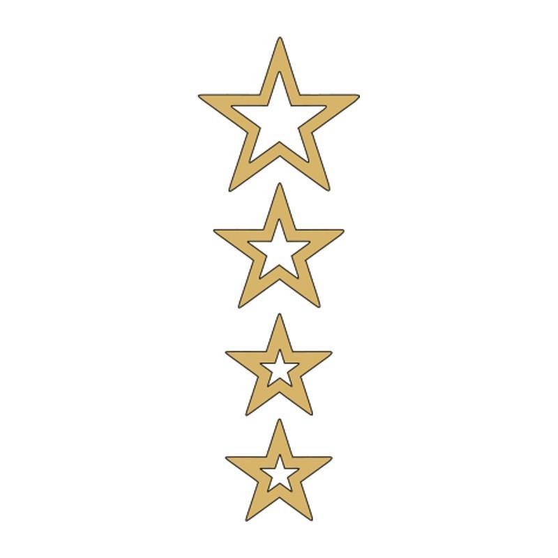 Cg Gold Yıldızlı Çamurluk Üst Sticker