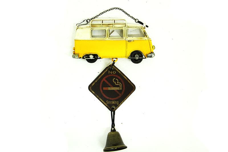 Dekoratif Metal Kapı Rüzgar Çanı Minibüs Lütfen Sessiz Olunuz