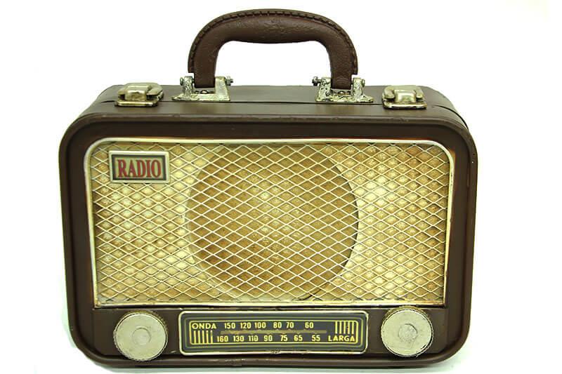 Dekoratif Metal Radyo Bavul Vintage Dekoratif Hediyelik