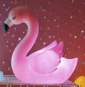 Led Işıklı Flamingo Masa Lambası Pilli Dekoratif Aydınlatma