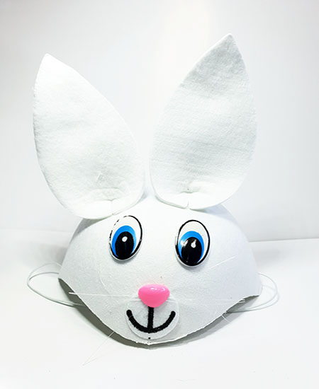 Parti Aksesuar Beyaz Renk Kulaklı Tavşan Şapkası Hayvan Şapkası