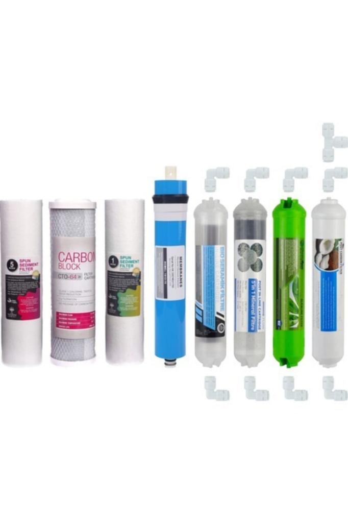 Su Arıtma Cihazı Filtresi 8'Li Filtre Seti Paket Quick Bağlantılı Full Set