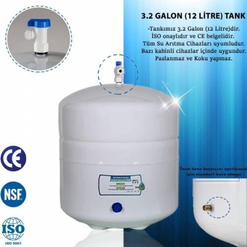 Sulook Aura Cebilon Uyumlu Su Arıtma Tankı Çelik 12 Litrensf Onaylı Filtre Hediyeli