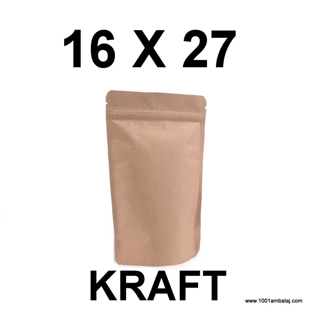 16X27 Cm Kraft Renk Doypack Torba /33/