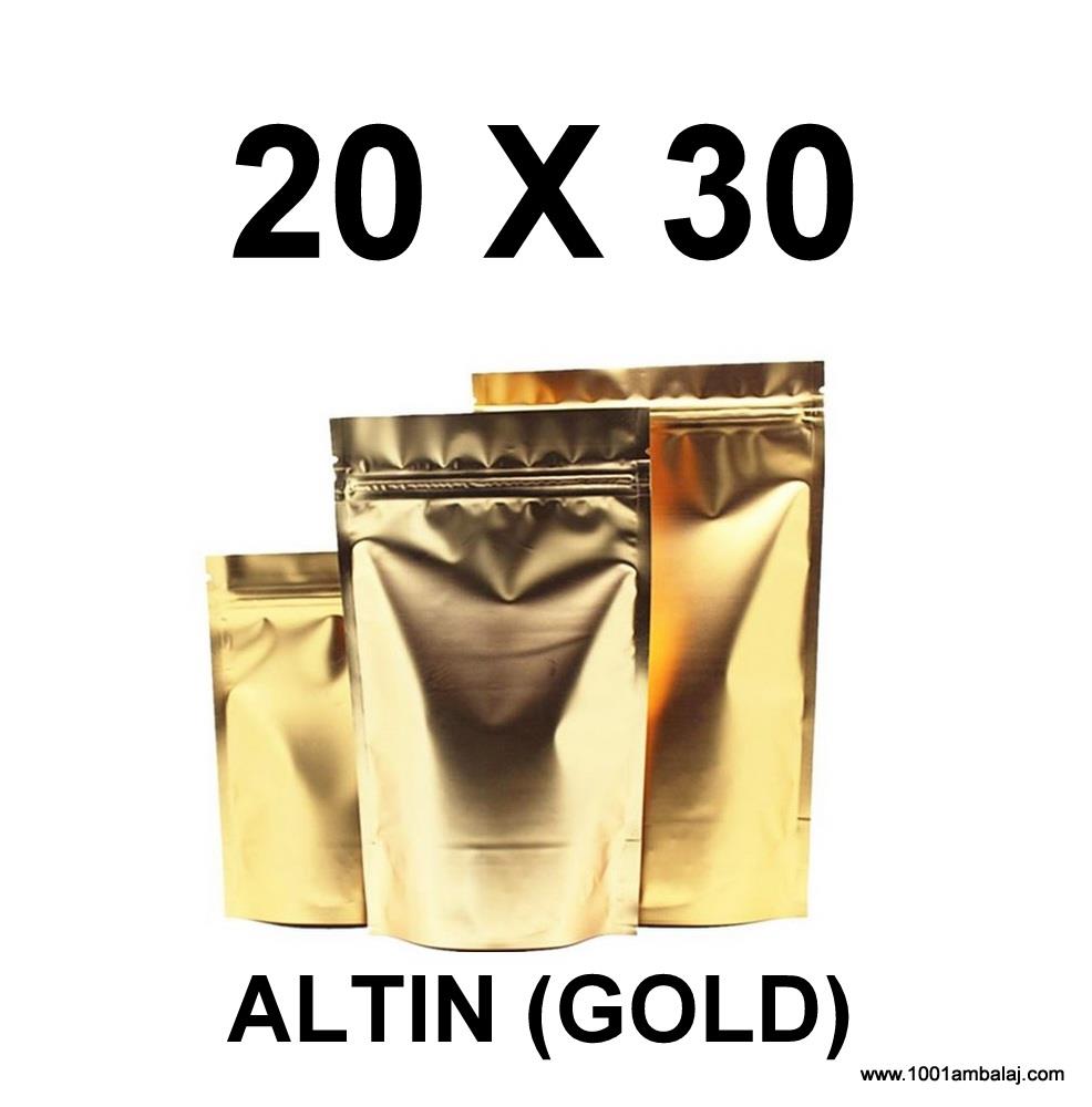 20X30 Cm Gold Renk Doypack Torba /24/