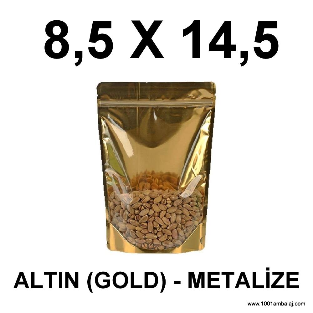 8,5X14,5 Cm Gold-Metalize Renk Doypack Torba /48/