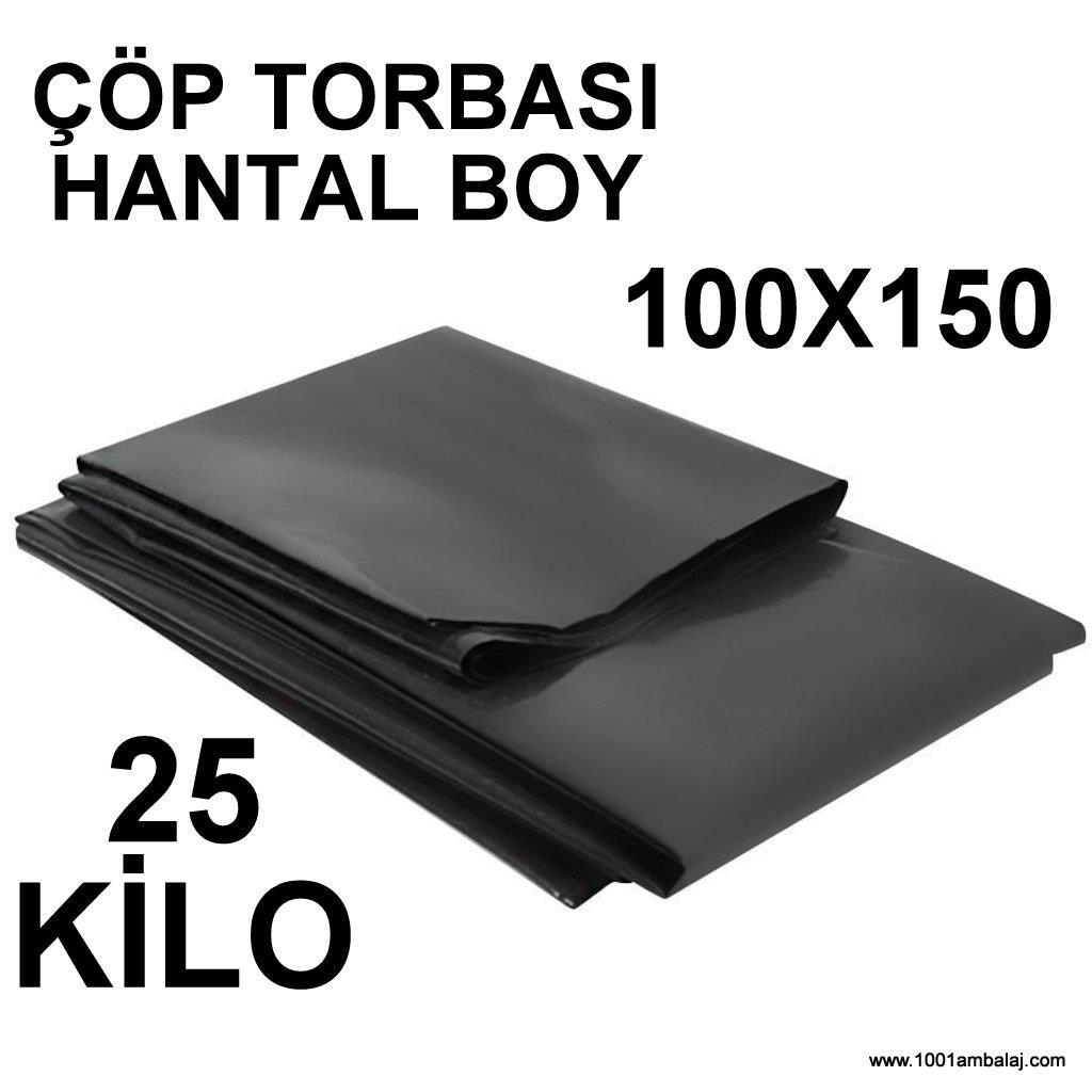 Çöp Torbasi Hantal Boy 100X150 Cm Si̇yah 1 Balya 25 Ki̇lo