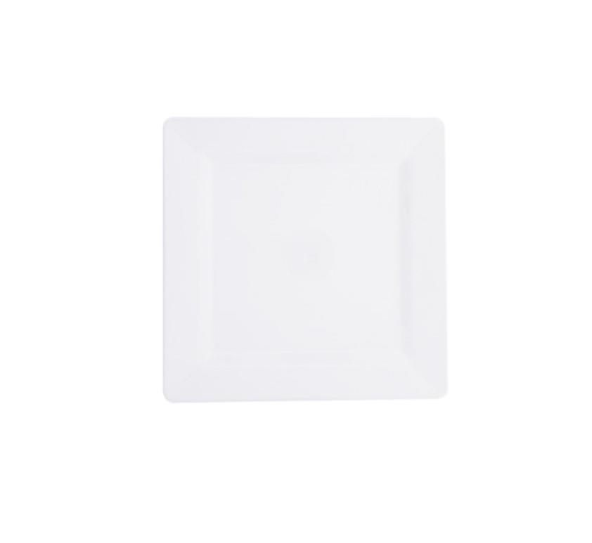 Plastik Kare Tabak 18X18 Cm Beyaz Rubikap Pl.s18 10 Adet