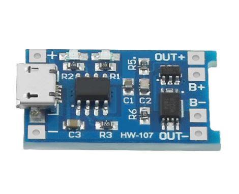 Arduino Tp4056 1A Lityum Batarya Şarj Modülü Micro Usb Akim Korumali