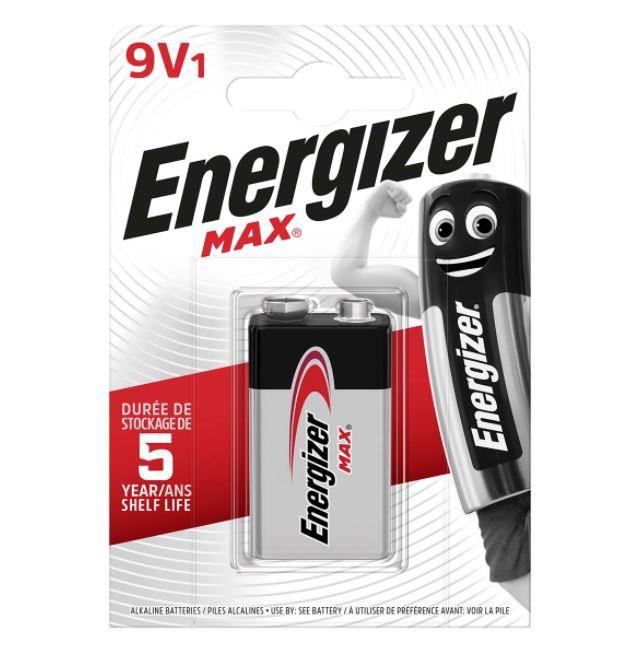 Energizer Max Alkalin 9V Pil 6Lr61