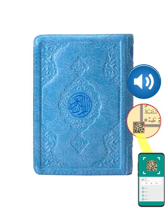 Çanta Boy Kur'an-I Kerim (Mavi, Kılıflı, Mühürlü)