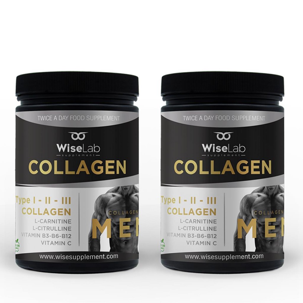 Wiselab Men Collagen 300Gr Tip123 L-Carnitine L-Citrulline + Wiselab Men Collagen 300Gr Tip123 L-Carnitine L-Citrulline