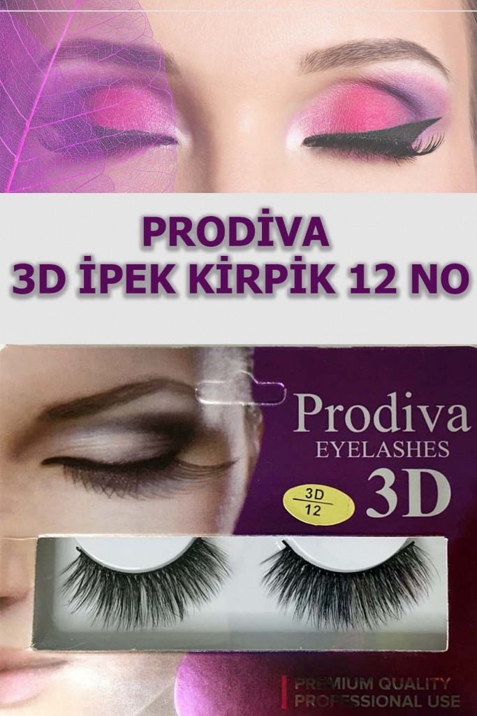 Prodiva Marka 10’Lu 3D İpek Kirpik 12 No
