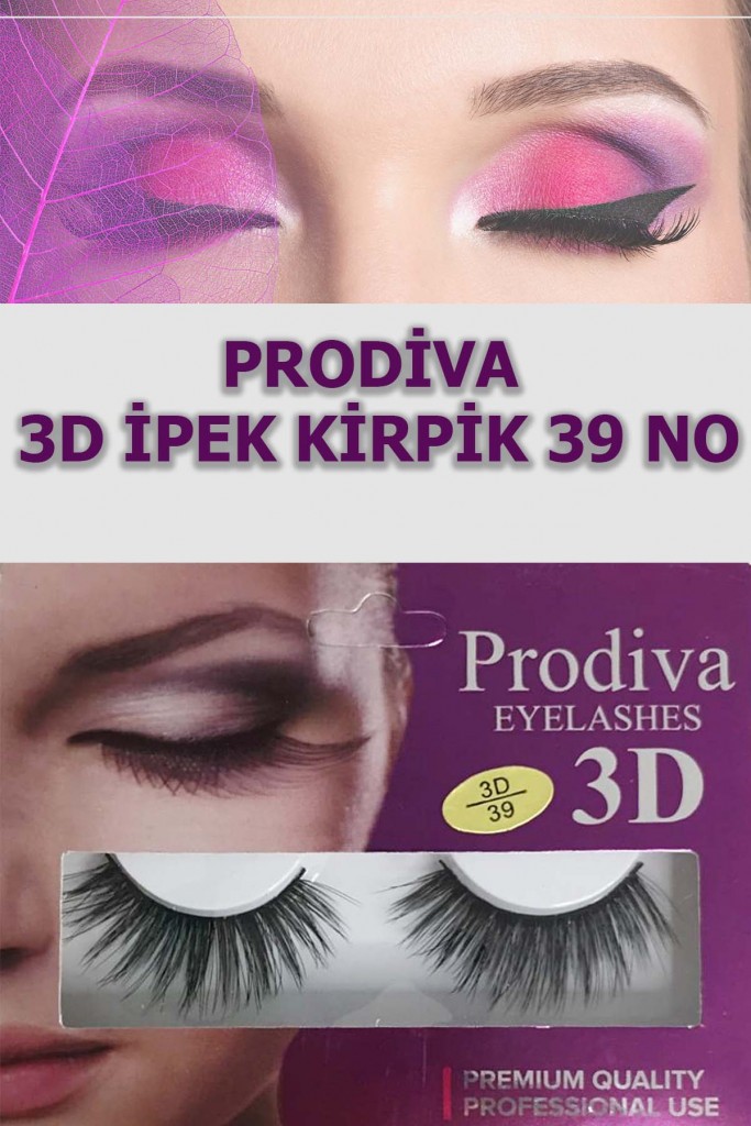 Prodiva Marka 10’Lu 3D İpek Kirpik 39 No