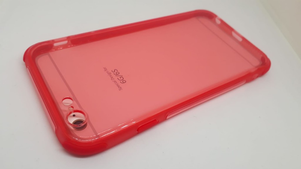 İphone 6S Silikon Line Telefon Kılıfı (Kırmızı)
