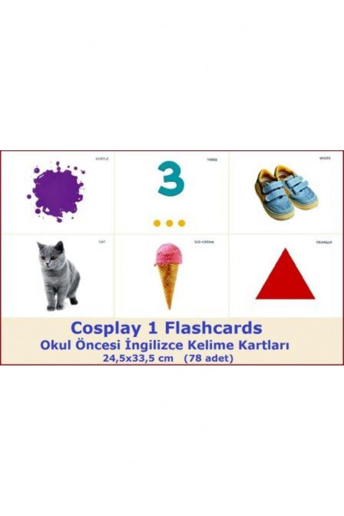 Cosplay 1 Flashcards - Okul Öncesi Ingilizce Kelime Kartları (78 Adet) (24,5X33,5)