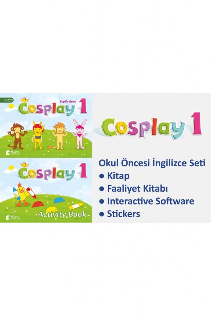 Cosplay 1 Okul Öncesi Ingilizce Eğitim Seti (Kitap Faaliyet Kitabı Stickers Interactive Softw