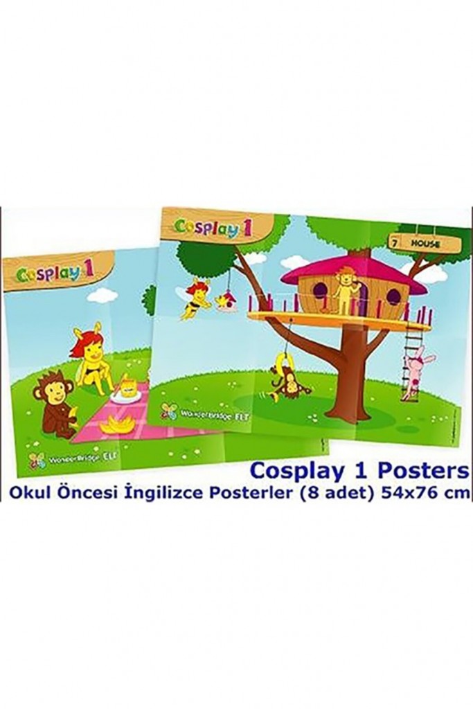 Cosplay 1 Posters - Okul Öncesi Ingilizce Posterler (8 Adet) (54X76)