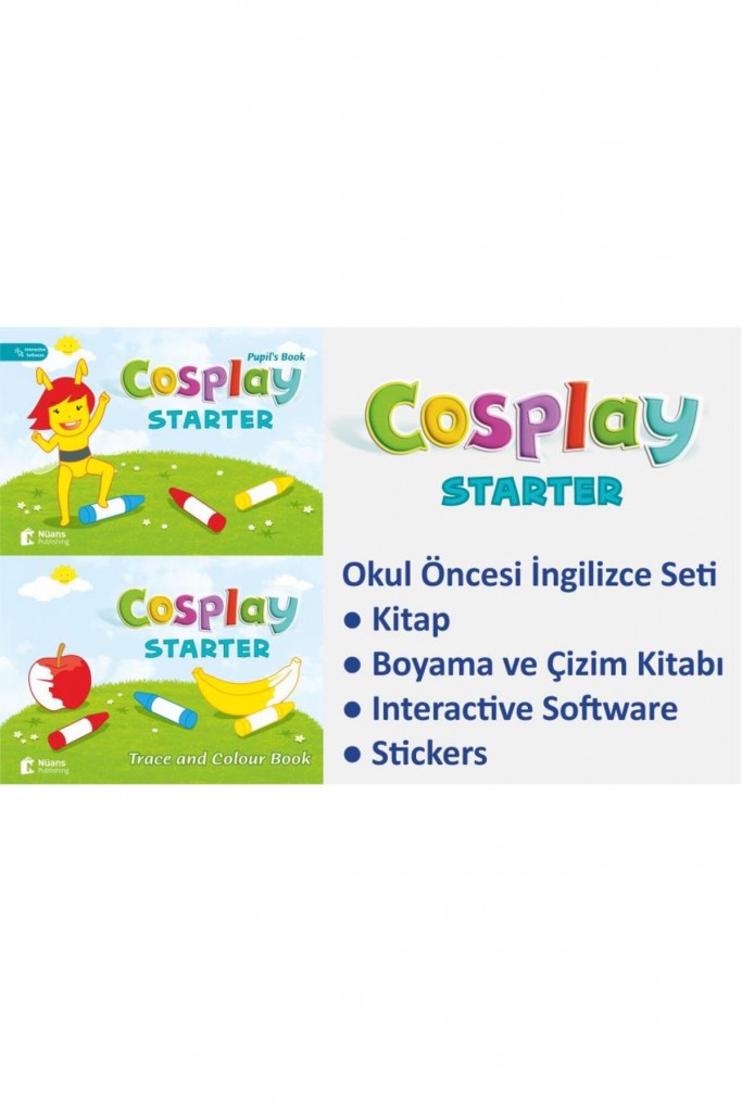 Cosplay Starter Okul Öncesi Ingilizce Eğitim Seti (Kitap Boyama Ve Çizim Kitabı Stickers