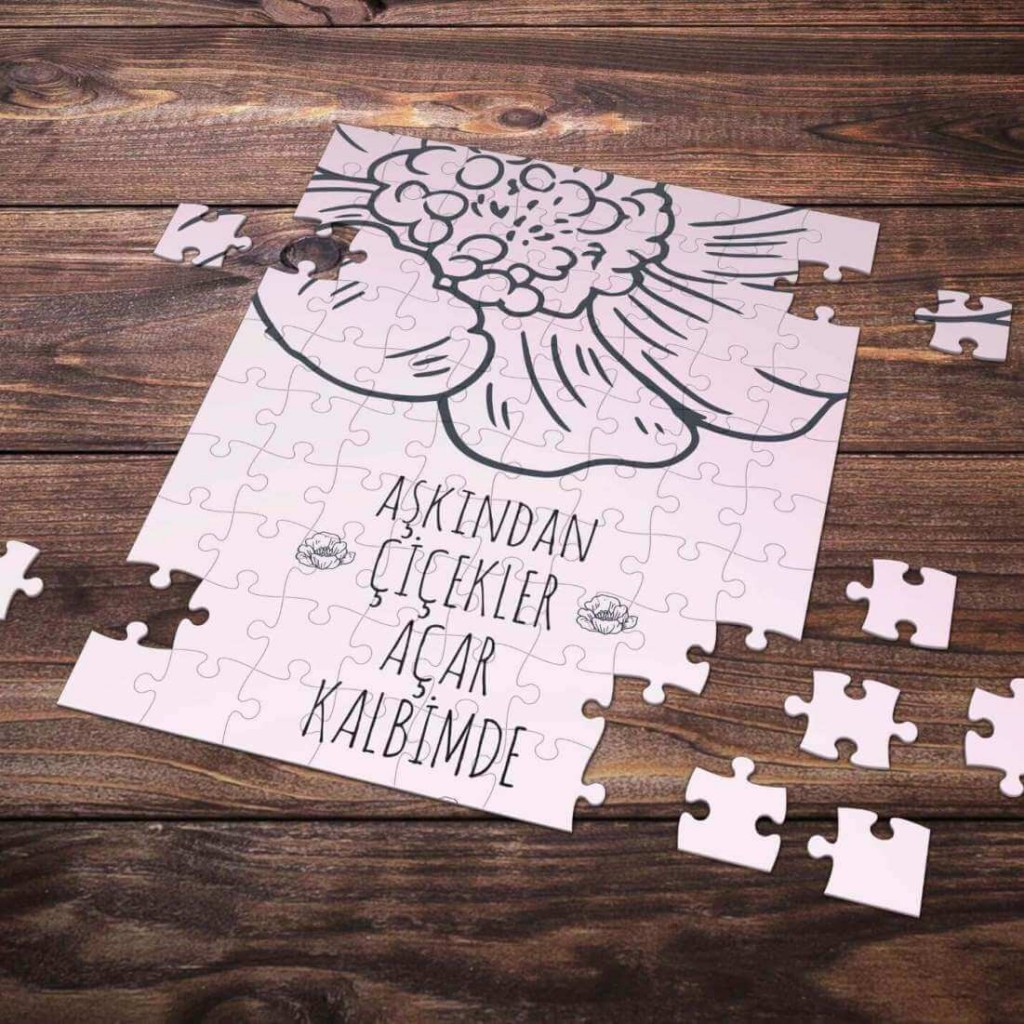 99 Parça Romantik Tasarımlı Puzzle Yapboz No22