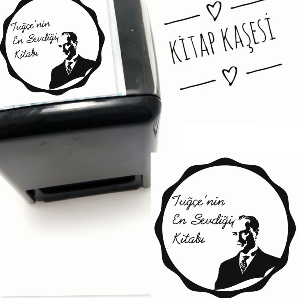 Atatürk Temalı İsim Yazılı Kitap Kaşesi- 220