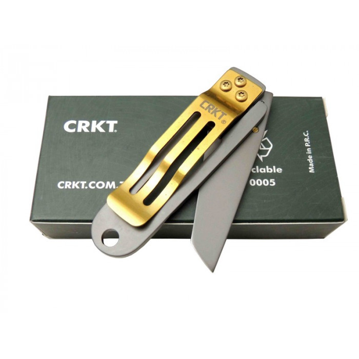 Crkt Gold Detaylı Mini Polat Çakı 5500Tg 14 Cm