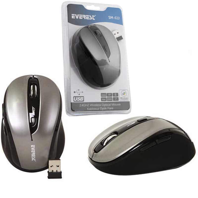Shopzum Sm-613 2.4 Ghz Usb Si̇yah Kablosu Shopzumz Opti̇k Mouse