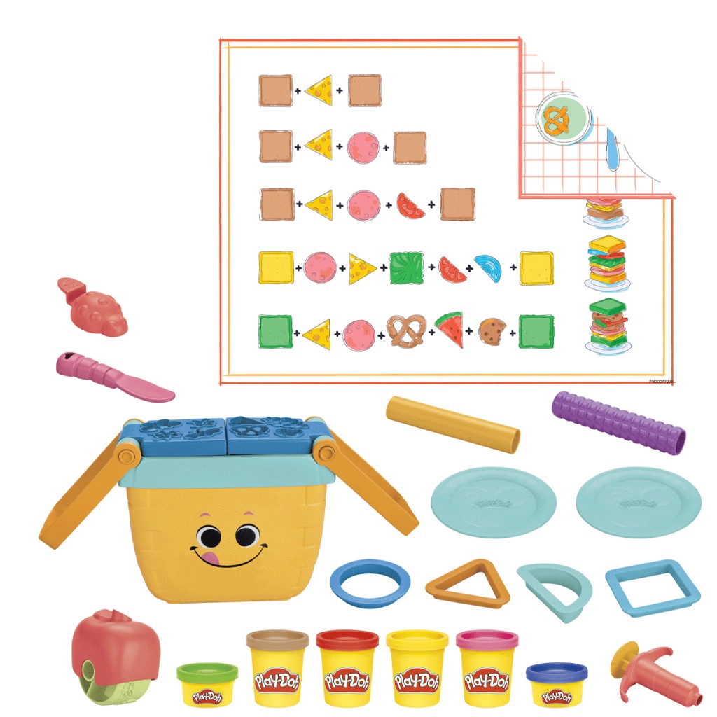 F6916 Play-Doh Piknik Şekilleri Başlangıç Seti +3 Yaş