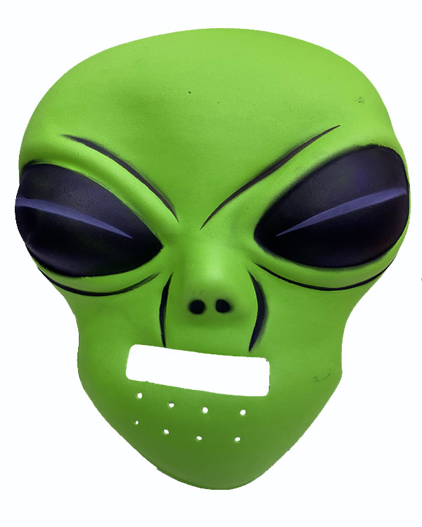 Ghoulish Productions Green Alien Mask 45X30 Cm ( Uzayli )