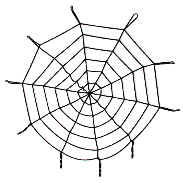 Halloween Cadılar Bayramı Örümcek Ağ Dekor Siyah 1.5 Metre