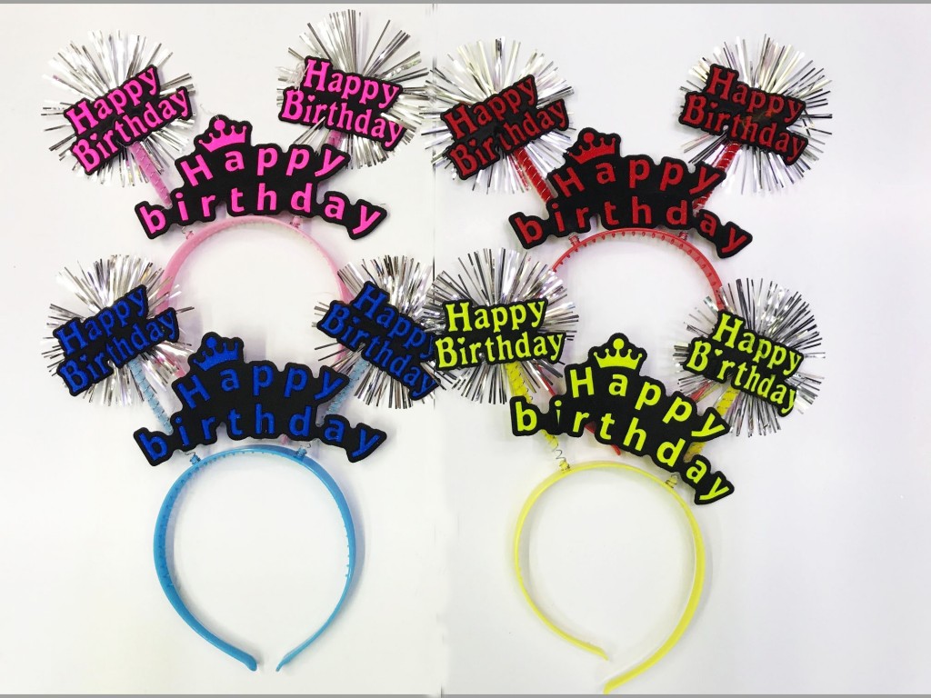Shopzum Happy Birthday Neon Renk Doğum Günü Tacı 12 Adet