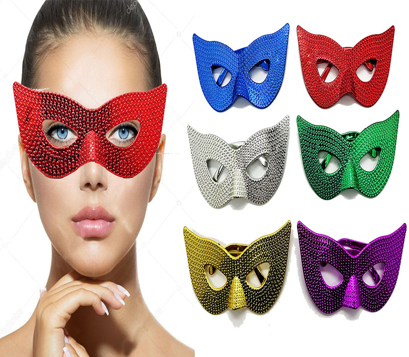 Shopzum Metalize Ekstra Parlak Maske Model Parti Gözlüğü 6 Renk 6 Adet