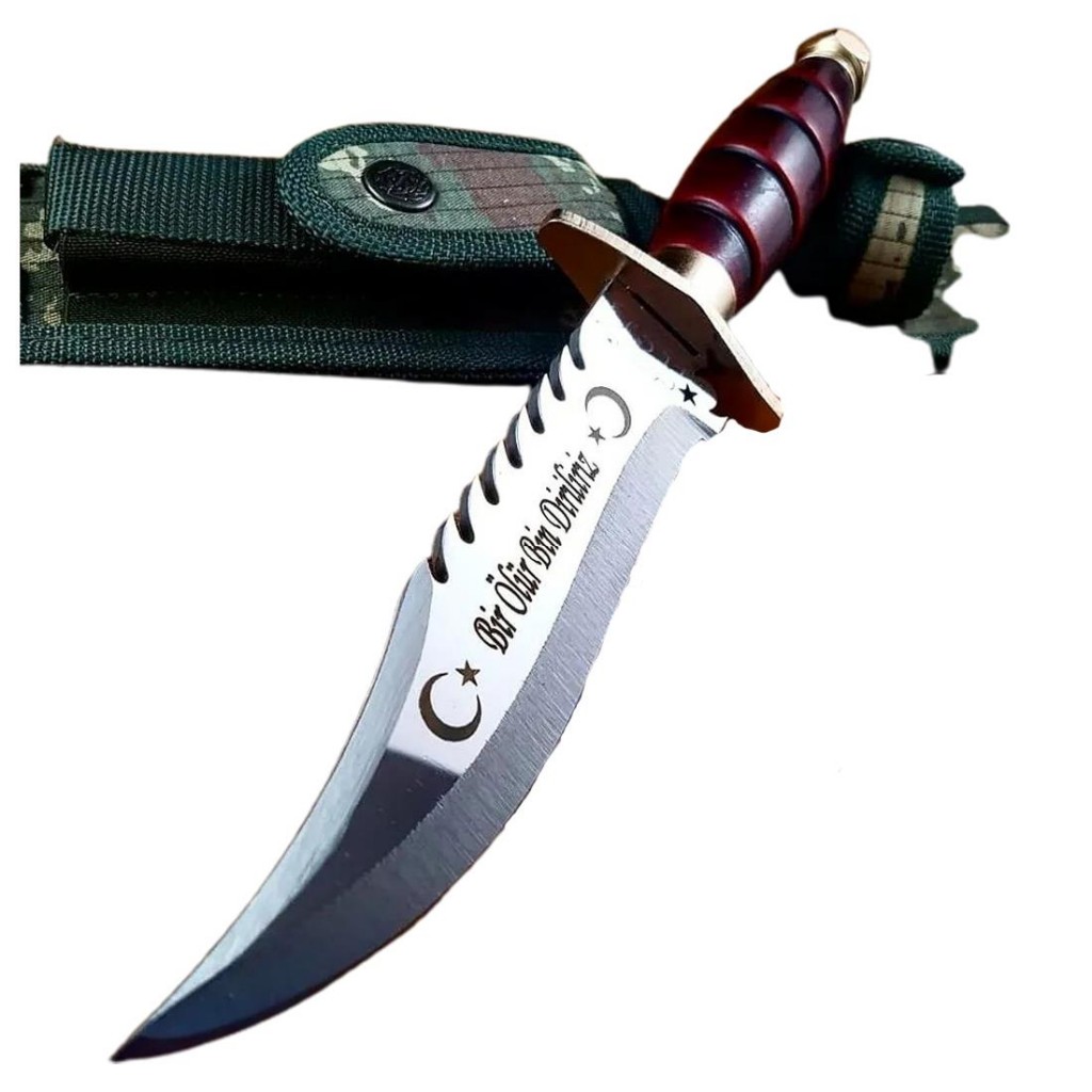 Sepetinburada 30 Cm Özel Kılıflı Komando Bıçağı El Yapımı Özel İsimli