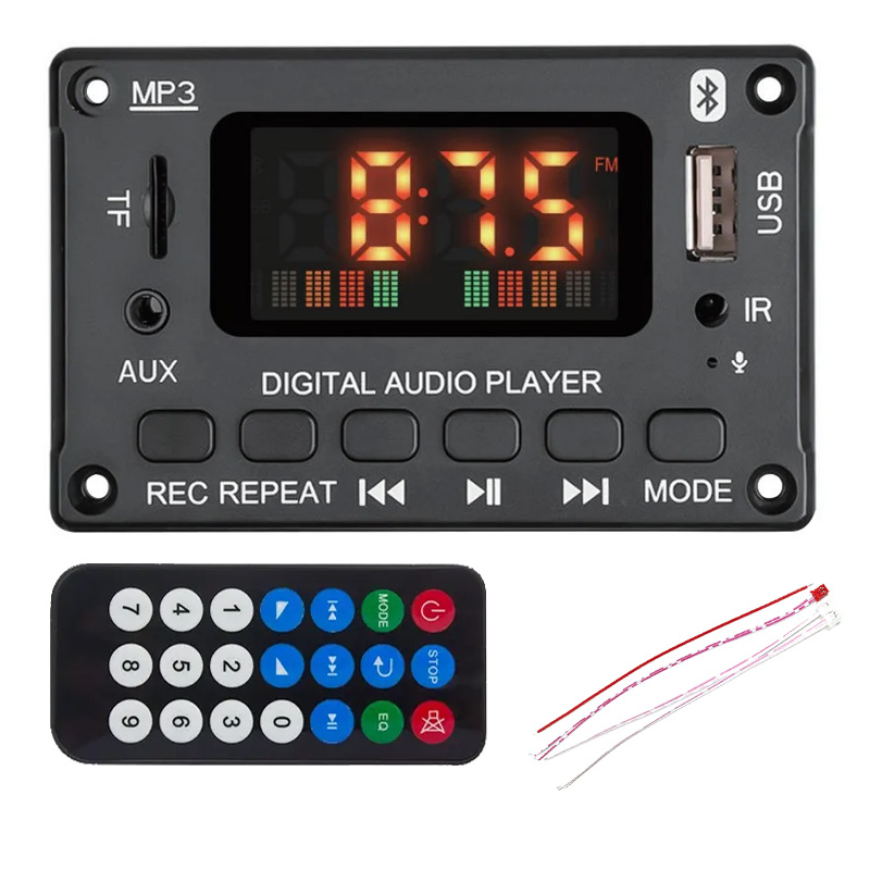 Shopzum G021 Usb/Sd/Aux/Bluetooth/Uk/2*40W Anfi̇ Çikiş-Geni̇ş Lcd Ekran Oto Teyp Çevi̇ri̇ci̇ Di̇ji̇tal Player Board