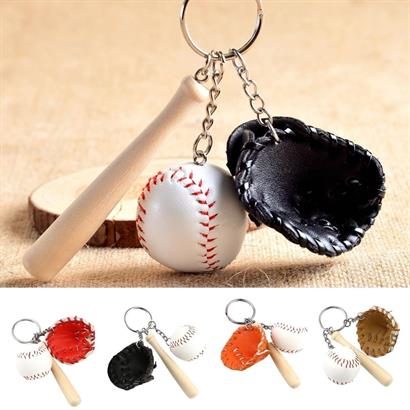 Shopzum Gerçekçi Beyzbol Tasarımlı Şık Anahtarlık Kolye Çanta Süsü Baseball Keychain