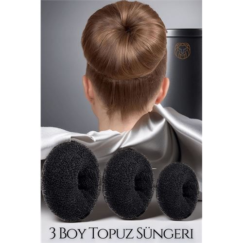 Siyah Saç Topuz Süngeri 3 Boy Forero Design 719269