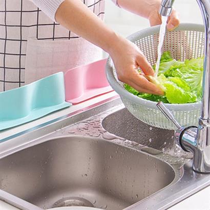 Shopzum Vantuzlu Kauçuk Sıvı Su Sızdırmaz  Mutfak Banyo Duş Bariyeri Lavabo Kenar Tutucu Set