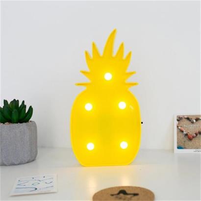 Shopzum Ananas Şeklinde Ledli Dekoratif Eğlenceli Çocuk Gece Lambası