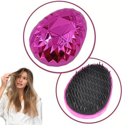 Shopzum Neon Pembe Düzleştirici Tarak Geniş Aralıklı Her Saç Tipine Uygun Fırçalı Saç Düzleştirici