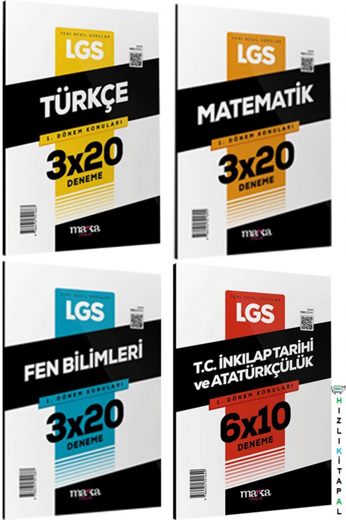 2023 Lgs 1.Dönem Türkçe-Matematik-Fen-Tc İnkilap Deneme Seti 15 Deneme Marka Yayınları