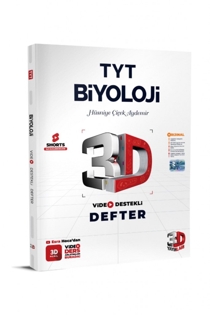 3D Tyt Biyoloji Defter Video Destekli
