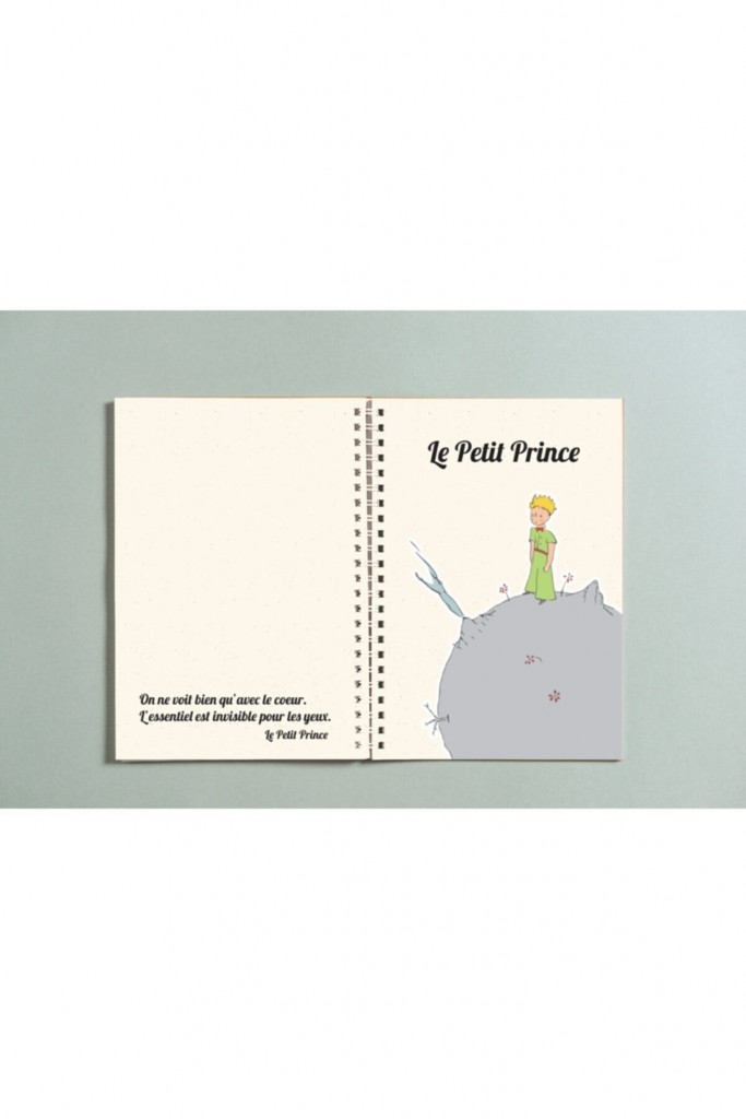 Le Petit Prince Küçük Prens Baskı Spiralli A5 96 Yaprak Çizgisiz Tasarım Defter Pytkdt0114