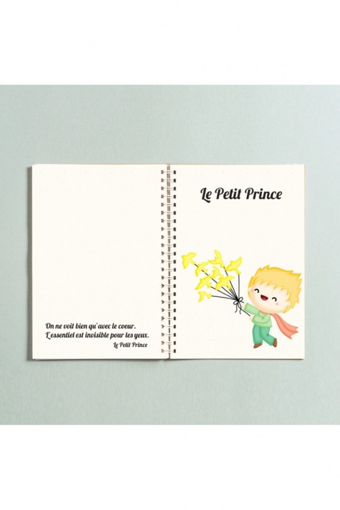 Le Petit Prince Küçük Prens Spiralli A5 96 Yaprak Çizgisiz Defter Pytkdt00198