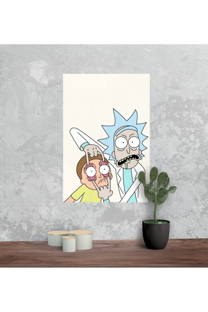 Rick And Morty Film Tasarımlı A4 Kuşe Kağıt Poster Pytkpstr0026