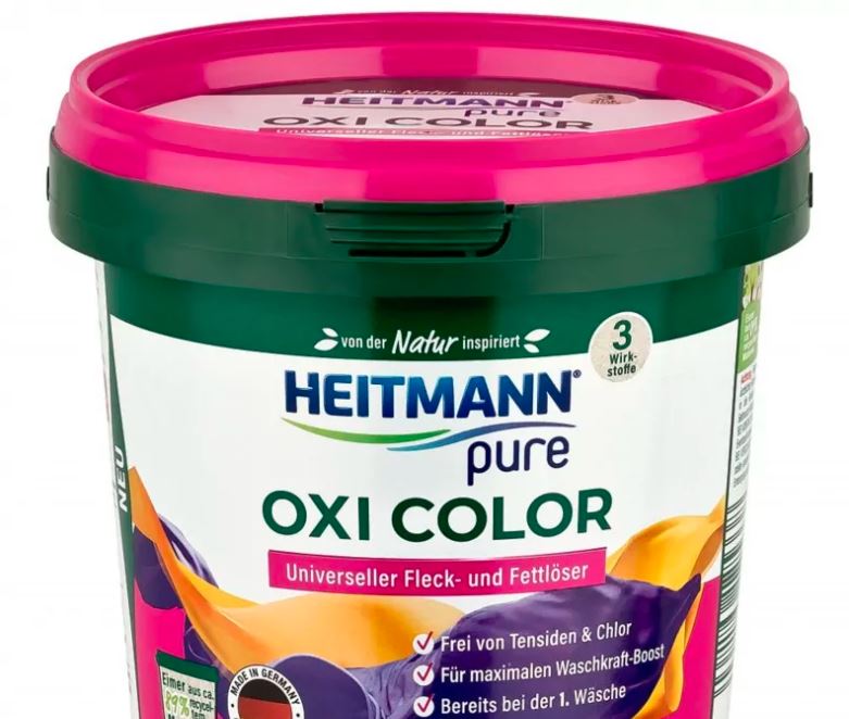 Heitmann Pure Oxi Güçlü Renkli Çamaşırlar İçin Leke Çıkarıcı Toz Deterjan 500 G