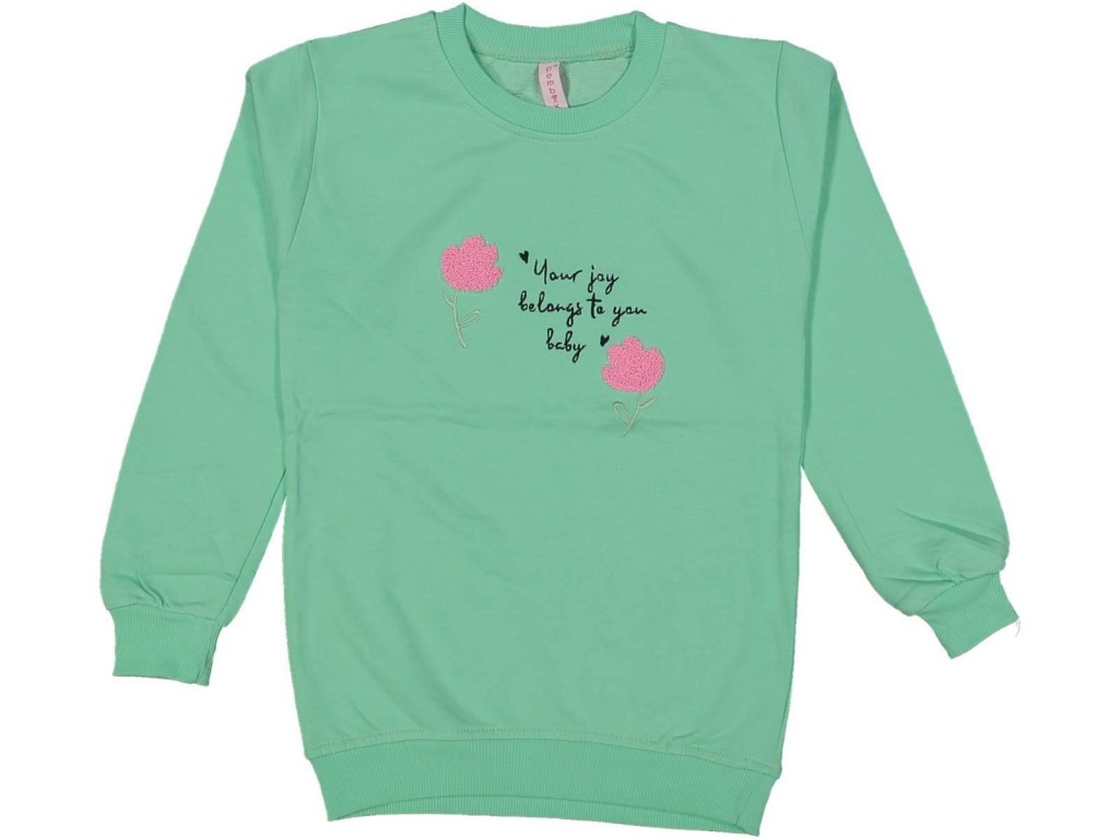 Kız Çocuk Mevsimlik Your Joy Nakışlı Sweatshirt Bgl-St03643