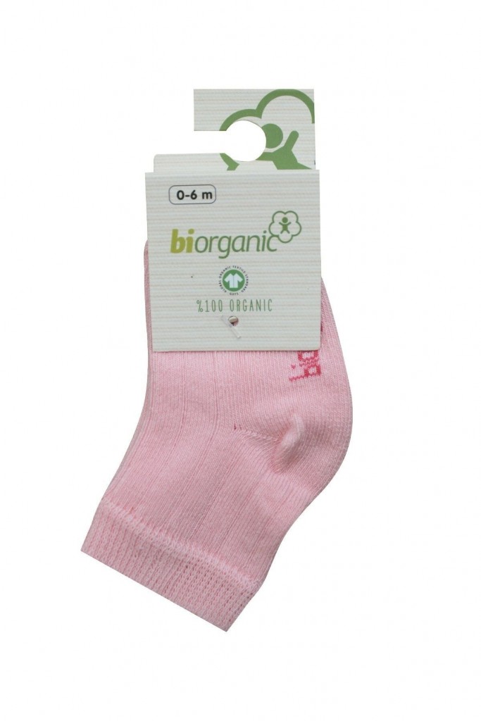 Bibaby Biorganik Simple Bebe Çorap 68368 Pembe