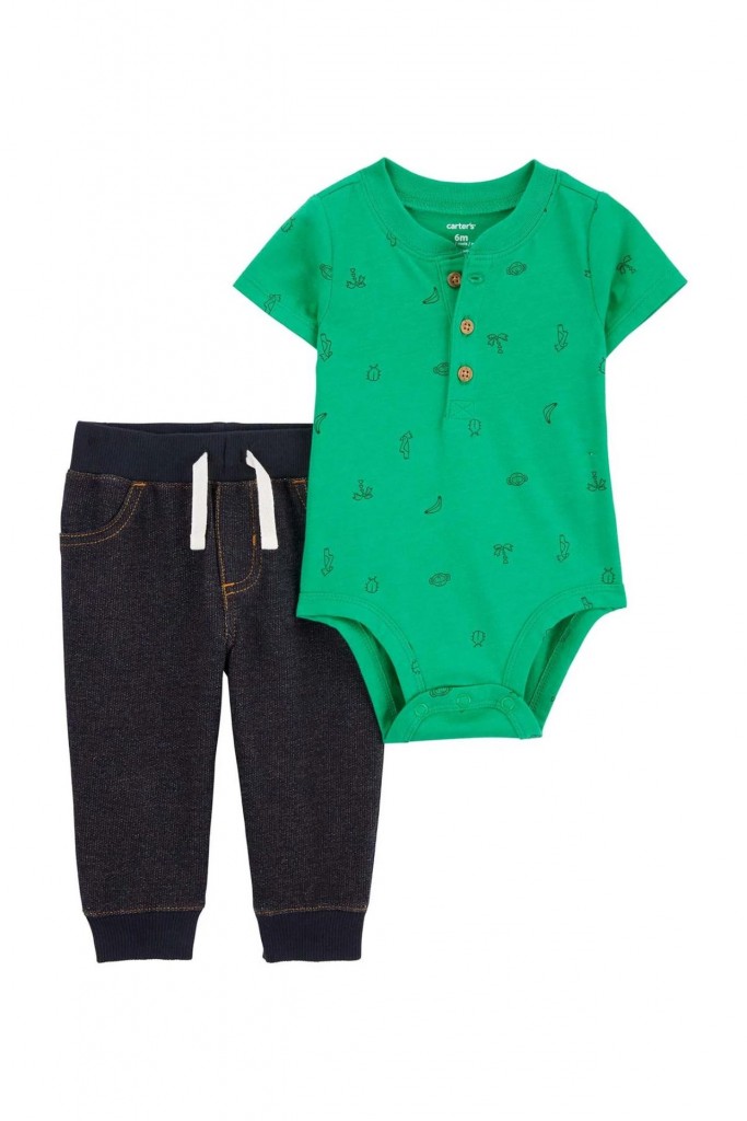 Carter's Erkek Bebek Body Pantolon Set 1Q429410 Karışık Renkli